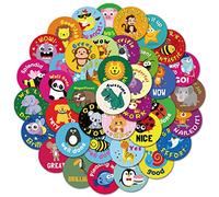 Lot de 50 autocollants de motivation de récompense en forme d'animaux mignons pour école, enseignants, étudiants, salles de classe, parents, enfants, tout-petits - Étanches - Autocollants d'apprentissage de la propreté pour étudiants et récompenses