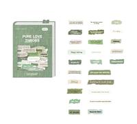 Lot de 50 autocollants décoratifs en papier pour collages créatifs et décoration de journal intime lettre anglaise pour projets de décoration de journal