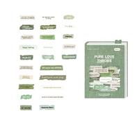Lot de 50 autocollants en papier au design unique - Lettres anglaises - Idéal pour le scrapbooking et la décoration de journaux intimes