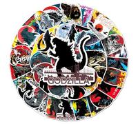 Lot de 50 autocollants en vinyle étanches Godzilla Monster Movie Graffiti pour valise, voiture, casque, ordinateur portable pour homme