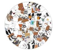 Lot de 50 autocollants en vinyle - Trois ours mignons - Graffiti - Étanche - Pour ordinateur portable, bouteille d'eau, valise, skateboard, journal - Pour enfants