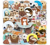 Lot De 50 Autocollants Eurasian River Loutre, Otter Autocollants Décoratifs Pour Voiture Graffiti Decal En Vinyle Imperméable, Autocollants Pour Ordinateur Portable, Skateboard Et Scrapbooking