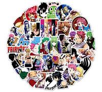 Lot de 50 autocollants Fairy Tail anime pour ordinateur portable, pare-chocs, planche à roulettes, bouteilles d'eau, ordinateur, téléphone, pack d'autocollants anime pour enfants/adolescents.
