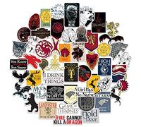 Lot de 50 autocollants Game of Thrones House of The Dragon en vinyle pour ordinateur portable, bouteille d'eau, scrapbooking, tablette, skateboard, intérieur/extérieur