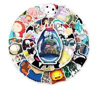 Lot de 50 Autocollants Ghibli Cinéma - PVC Imperméable pour Ordinateur Portable, Décoration DIY, Style Graffiti pour Voitures, Motos et Ordinateurs