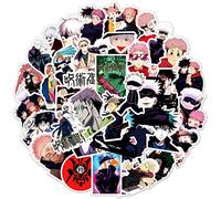 Lot de 50 autocollants Jujutsu Kaisen anime pour ordinateur portable, pare-chocs, planche à roulettes, bouteilles d'eau, ordinateur, téléphone, pack d'autocollants anime pour enfants/adolescents.