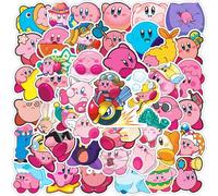 Lot de 50 autocollants Kirby Game pour enfants, mignons autocollants pour bouteille d'eau pour enfants imperméables, en vinyle pour ordinateur portable