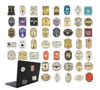 Lot de 50 autocollants pour bouteille de potion magique - Étiquettes imperméables pour bouteille de sorcière - Pour ordinateur portable, bouteille d'eau, valise, casque, vélo, téléphone portable