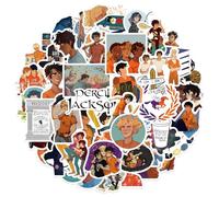 Lot de 50 autocollants pour bouteille d'eau du film Percy Jackson pour adultes, autocollants cool et imperméables pour ordinateur portable, skateboard, vélo, téléphone, ordinateur, valise de voyage