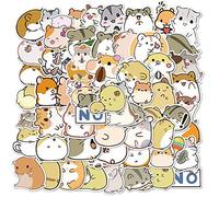 Lot de 50 autocollants pour hamster mignons, autocollants pour animaux de compagnie Kawaii, vinyle, imperméable, autocollants pour animaux drôles pour bouteille d'eau