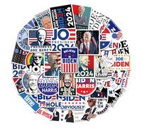Lot de 50 autocollants pour l'élection présidentielle des États-Unis - Lot de 50 autocollants amusants Biden - Autocollants en PVC avec thème politique pour camions, bouteilles d'eau, cahiers