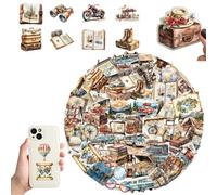 Lot de 50 Autocollants Vintage de Voyage - Stickers Rétro Transparence PET, Imperméables - Décoration pour Valise, Journal, Scrapbooking, Ordinateur Portable, Vélo, Casque, Voiture