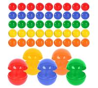 Lot de 50 balles de loterie à ouvrir, 3 cm, en plastique, à remplir, colorées, ornement sans nombre, boules de loto, boules de loto, cadeaux de fête