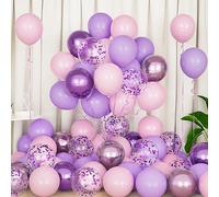 Lot de 50 ballons à confettis pour femmes et filles - Ballons à confettis pour anniversaire, fête à thème princesse, mariage, fête prénuptiale - 30,5 cm