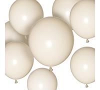 Lot de 50 ballons en latex mat pour décoration de fête d'anniversaire, mariage, fête prénatale - 30,5 cm - blanc sable mat