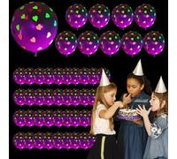 Lot de 50 ballons fluorescents de 30,5 cm, décorations réactives aux UV | Ballons phosphorescents pour carnavals, fêtes dansantes, festivals, célébrations d'anniversaire, pour créer des couleurs vives