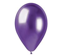 Lot de 50 ballons métalliques en latex naturel de qualité supérieure G120 (Ø 33 cm / 13 "), violet métallisé