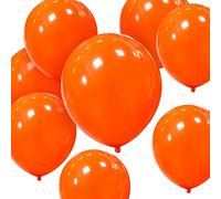 Lot de 50 ballons ronds en latex épais pour anniversaire, fête d'enfants, mariage, fête prénatale, Halloween, 30,5 cm, orange