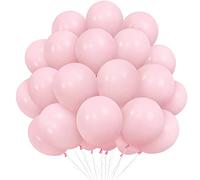 Lot de 50 ballons rose layette de 25,4 cm, ballons en latex mat pour remise de diplôme, fête d'anniversaire, mariage, fête prénatale, anniversaire de mariage
