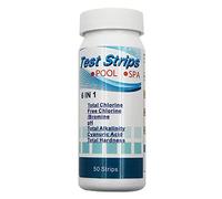 Lot de 50 bandelettes de test 6 en 1 pour piscine - Chlore, pH et alcalinité de l'eau
