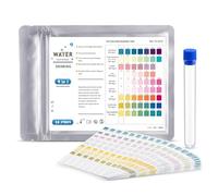 Lot de 50 Bandelettes de Test 9 en 1 pour Piscine et Spa, Bandelettes Analyse pH Chlore Nitrites Dureté de l'Eau, Convient pour Eau Potable Aquarium, Livré avec 1 Tube à Essai Offert