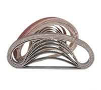 Lot de 50 bandes abrasives à air de rechange pour ponceuse à doigt, 330 x 10 mm, avec bandes abrasives en oxyde d'aluminium grain 60/80/100/120, compatibles