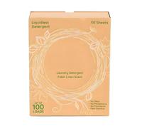 Lot de 50 bandes de lessive - Savon soluble dans l'eau - Comprimés de lessive à dissolution rapide - Pour peaux sensibles, maison, dortoir d'étudiant, appartement, voyage d'affaires, camping