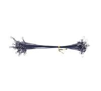 Lot de 50 bas de ligne de pêche en acier inoxydable haute résistance 15 cm/20 cm/25 cm avec émerillons et crochet