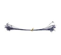 Lot de 50 bas de ligne de pêche en acier inoxydable haute résistance avec émerillons et crochet 15 cm/20 cm/25 cm 4 tailles de fil