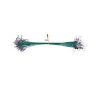 Lot de 50 bas de ligne de pêche en acier inoxydable haute résistance avec émerillons et crochet 15 cm/20 cm/25 cm 4 tailles de fil
