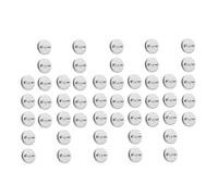 Lot de 50 bases de broche rondes en acier inoxydable 25 mm