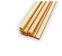 Lot de 50 bâtonnets carrés en bois - 400 x 6 x 6 mm - Pour bricolage et maison