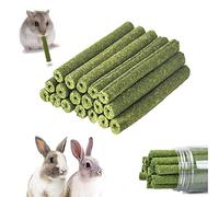 Lot de 50 Bâtonnets de Foin Timothy pour Lapins, Hamsters, Cochons d'Inde, Chinchillas, Nourriture Lapin, Friandise Lapin, Jouet à Mâcher de Foin