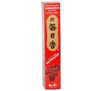 Lot de 50 bâtons d'encens japonais Morning Star Nippon Kodo - Qualité supérieure - Parfum bois de santal - Avec support Morning Star