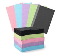 Lot de 50 bavoirs dentaires jetables, 3 plis, imperméables, pour salon de manucure, clinique, esthéticienne et fournitures de tatouage (5 couleurs)