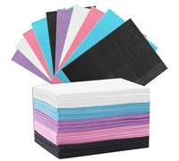 Lot de 50 bavoirs dentaires - PEPAX - Couleurs mélangées - 45,5 x 33 cm - 3 couches - Imperméables - Nappes de tatouage - Plateau de nettoyage - Multi-usages - Bavoir de tatouage