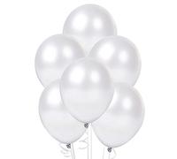 Lot de 50 Blanc nacré Metallica 12 dans des ballons Décorations de fête d'anniversaire de mariage