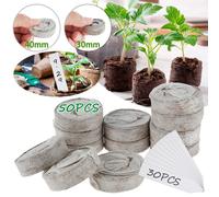 Lot De 50 Blocs De Terreau En Fibre De Coco Bio Compressée Pour Plantes D'intérieur, Succulentes Et Micropousses
