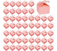 Lot de 50 Boîte à Dragées Papillon Rose pour Mariage, Anniversaire, Bébé Douche, Saint, Communion - Cadeau et Bonbon Faveur de Fête