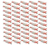 Lot de 50 boîtes à bonbons colorées en carton strié avec ruban, 18, 5 cm, pour cadeaux de fête, Noël, anniversaire, mariage