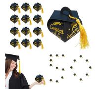 Lot de 50 boîtes à bonbons de remise de diplôme - Support de décoration pour chapeau de docteur - Pour les fêtes de remise des diplômes, les universités et les collèges comme centre de table
