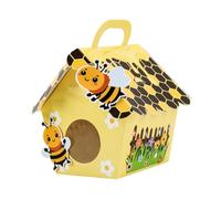 Lot de 50 boîtes à bonbons trapézoïdales sur le thème des abeilles - Cadeau créatif pour anniversaires et célébrations