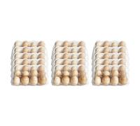 Lot de 50 boîtes à œufs en plastique de 15 compartiments - Contenants pour œufs de poule, adaptés aux fermes, aux marchés et aux familles.