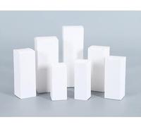 Lot de 50 boîtes cadeau en papier kraft pour emballage d'huiles essentielles, flacon pulvérisateur à lèvres, boîte en carton pour bijoux, organiseur (blanc, 28 x 28 x 70 mm)