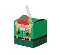 Lot de 50 boîtes cadeaux de Noël pliables pour un rangement facile - Pour biscuits, petits cadeaux et bonbons - Convient à tous les amateurs de Noël