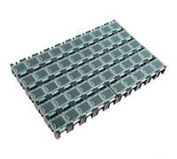 Lot de 50 boîtes de rangement pour composants SMD - Organisateur de pièces électroniques en plastique avec fermeture élastique pour résistances condensateurs - Conteneurs de tri empilables 25 x 30 x