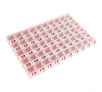 Lot de 50 boîtes de rangement pour composants SMD, organiseur de pièces électroniques en plastique avec fermeture élastique pour résistances, condensateurs, conteneurs de tri empilables 25 x 30 x 20