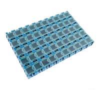 Lot de 50 boîtes de rangement SMD pour montage en surface dans les environnements de prototypage et de production (bleu)