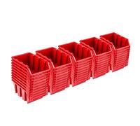 Lot de 50 boîtes empilables 70 x 100 x 155 mm Boîte de rangement empilable Rouge