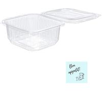 Lot de 50 boîtes réutilisable pour aliments 500 cc, convient pour une utilisation en micro-ondes + cadeau 10 petits pains (appetit) - récipients hermétiques alimentaires